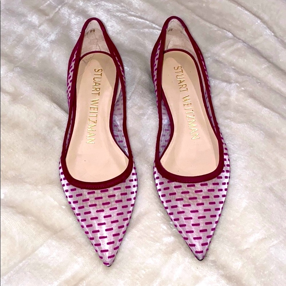 The Tasha Flat Stuart Weitzman Mesh Pointed - Picture 3 of 8